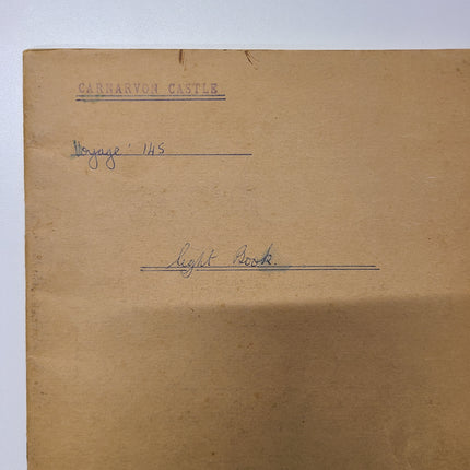 Union Castle Line R.M.M.V Carnavron Castle Light Log Book
