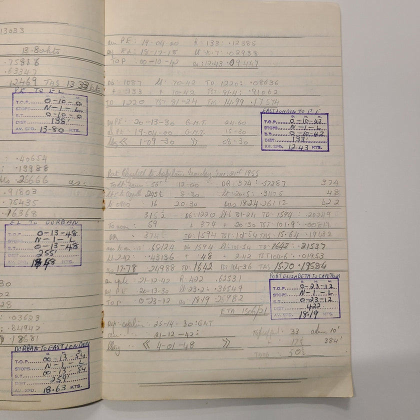 Union Castle Line R.M.M.V Carnavron Castle Light Log Book