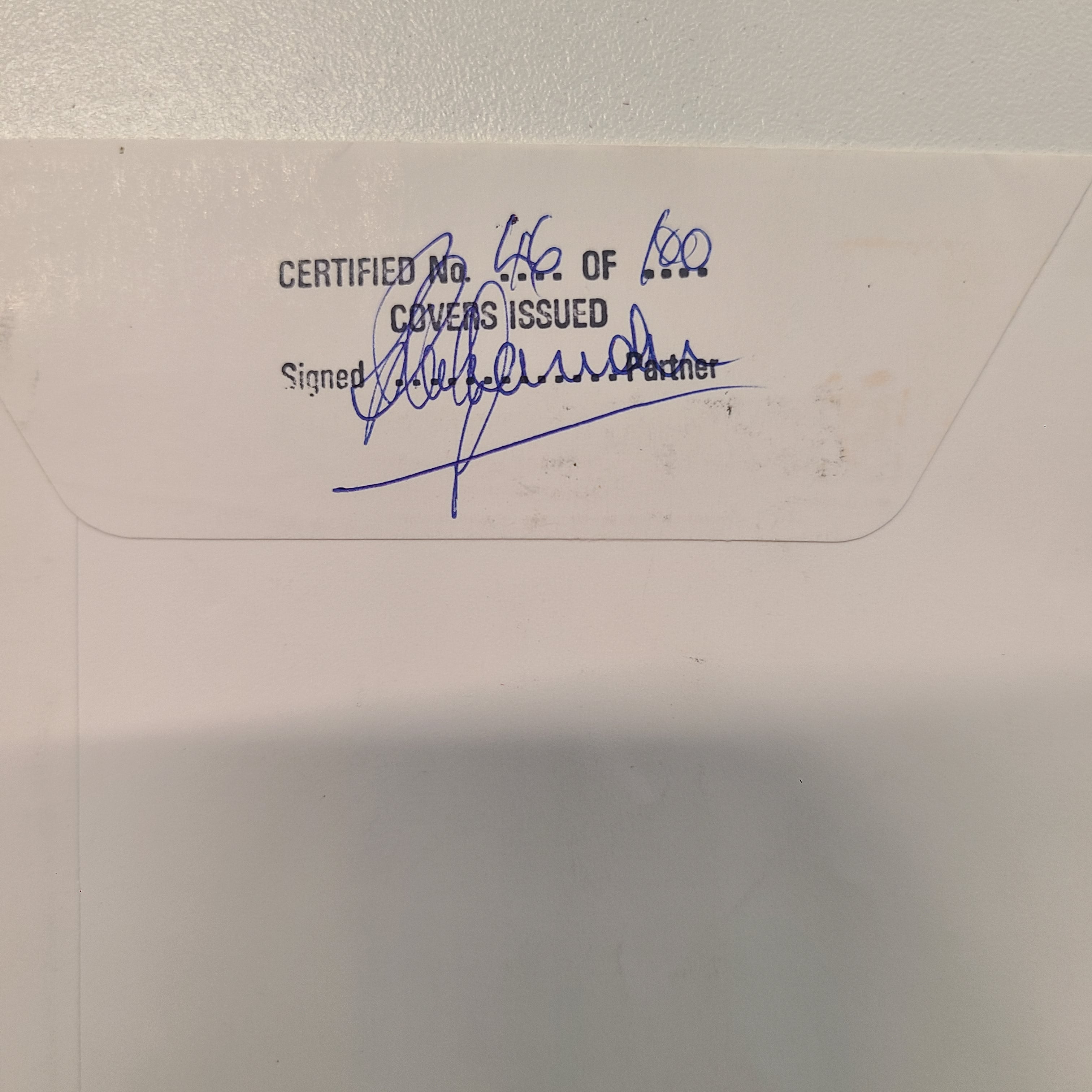 British Titanic Society Postal Cover signed CAPT Smith's Great Great Niece Mrs. Patricia McLernon