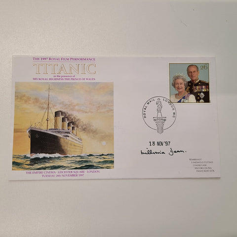 Royal Film Performance R.M.S. Titanic Postal Cover Signed by survivor Millvina Dean