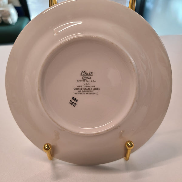 United States Lines Dessert Plate