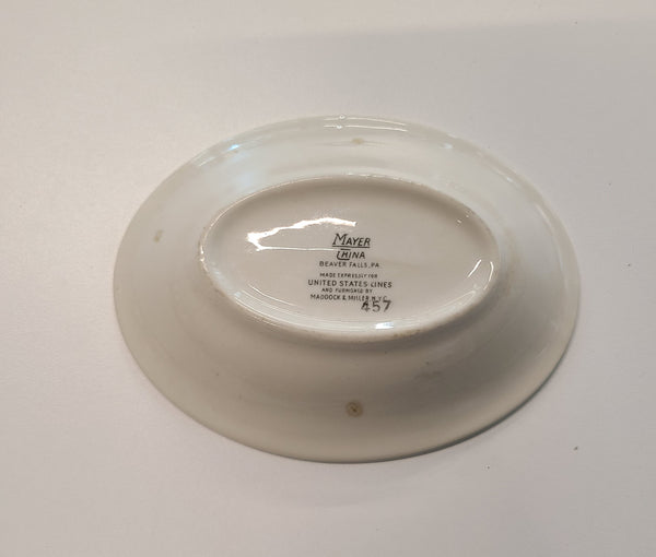 United States Lines 5 1/2" Oval Bowl
