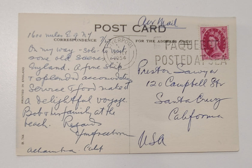 Cunard Line R.M.S. Media Post Card