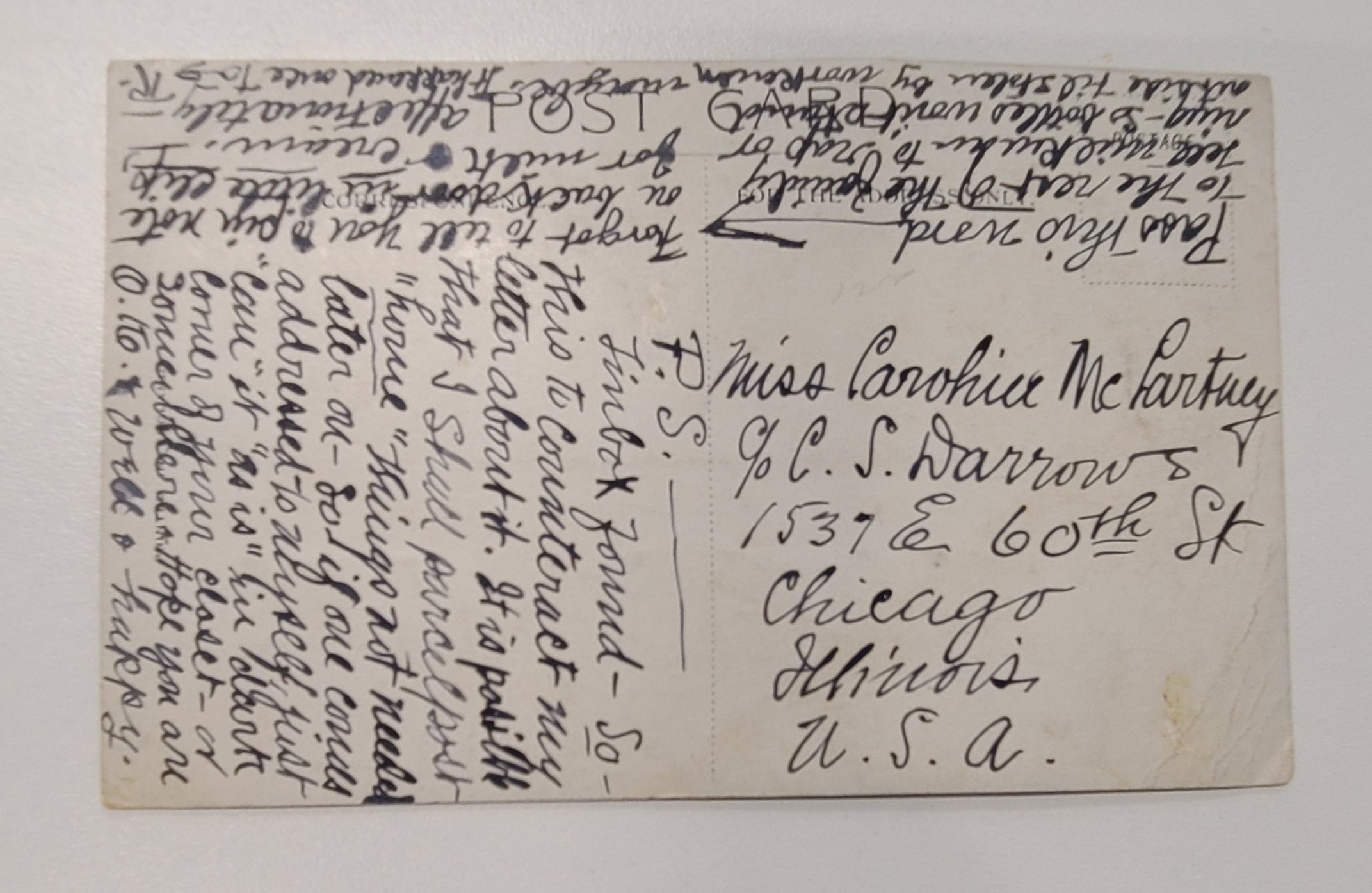 Cunard Line R.M.S. Saxonia Post Card