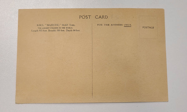 Cunard White Star R.M.S. Majestic Post Card