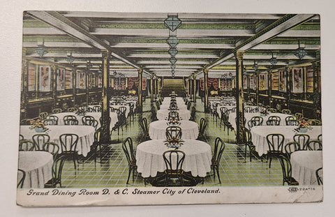 D&C Navigation Company Steamer City of Cleveland Post Card