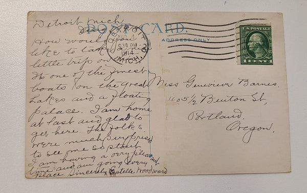 D&C Navigation Company Steamer City Of Detroit Post Card