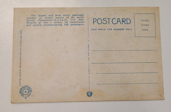 C&B Line The Great Ship Seeandbee Post Card