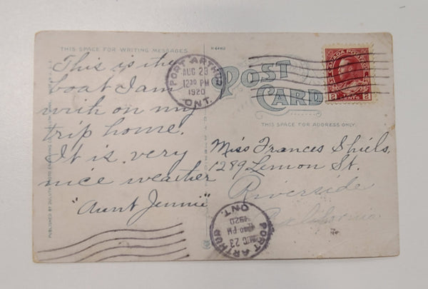 Canadian Steam Ship Lines S.S. Noronic Post Card