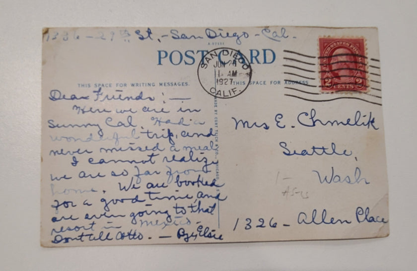 Pacific Steamship Company's S.S. Emma Alexander Post Card