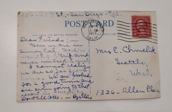 Pacific Steamship Company's S.S. Emma Alexander Post Card