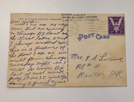 Roosevelt Steamship Company's S.S. Theodore Roosevelt Post Card