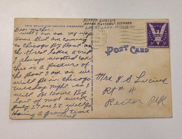 Roosevelt Steamship Company's S.S. Theodore Roosevelt Post Card