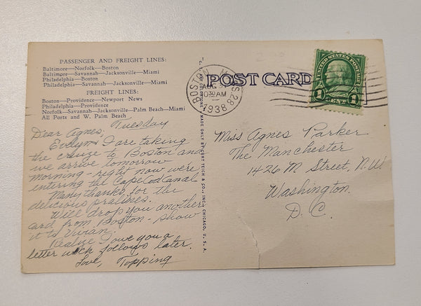 Merchant & Mariner's Line Post Card