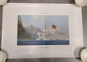 French Line S.S. Colombie Original Poster