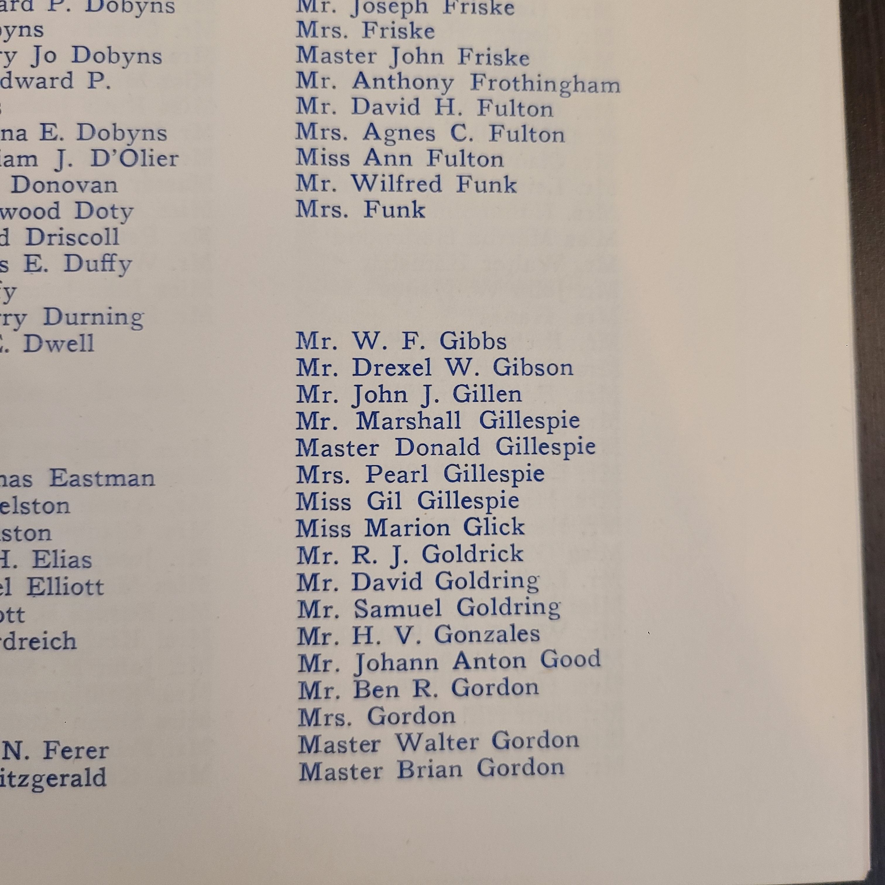 S.S. United States Maiden Voyage First Class Passenger List (July 10th, 1952)