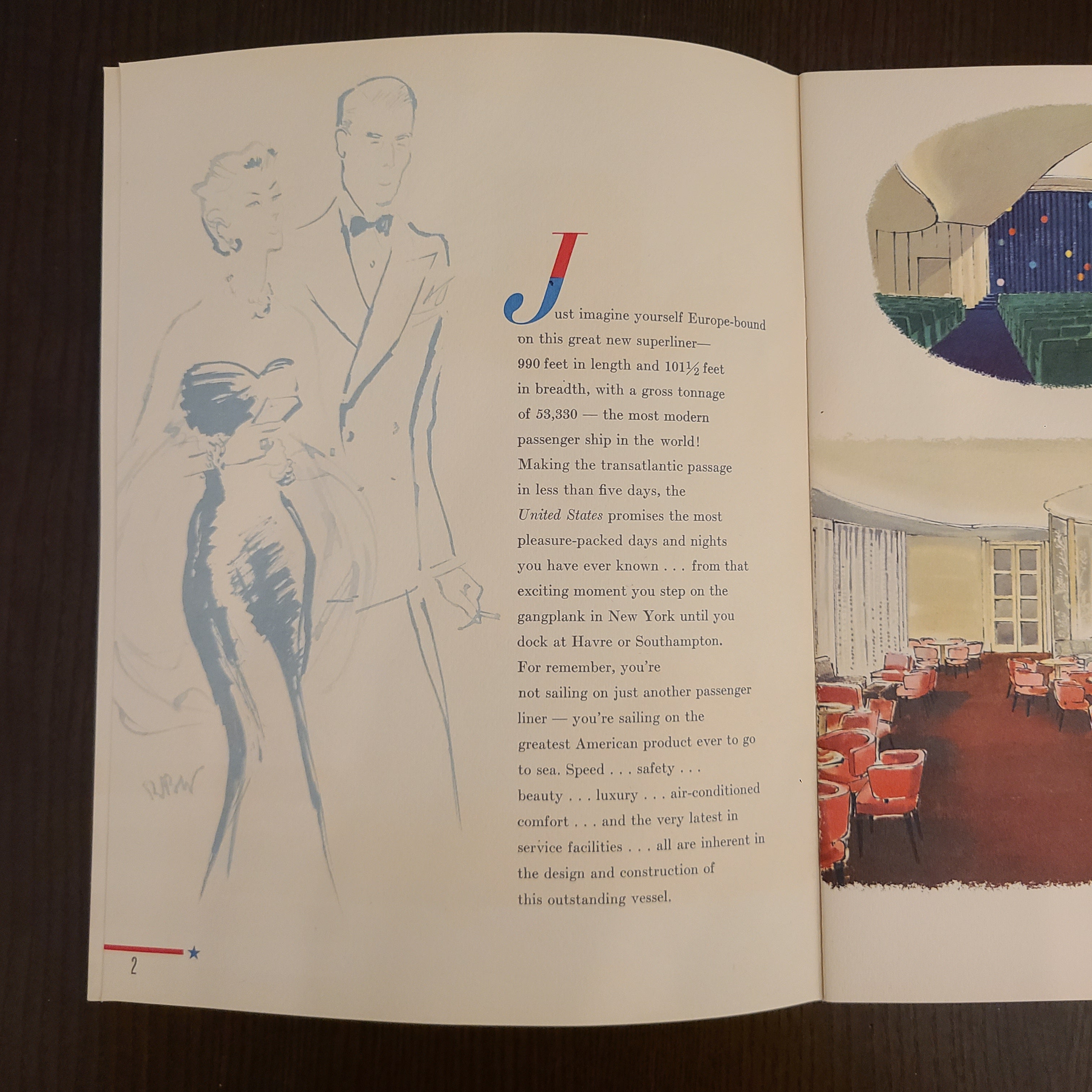 S.S. United States Booklet & Envelope