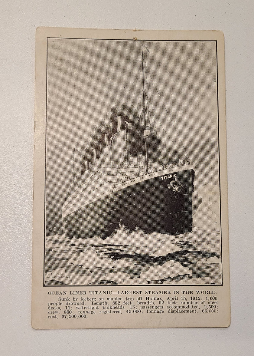 White Star Line R.M.S Titanic Post Sinking Postcard