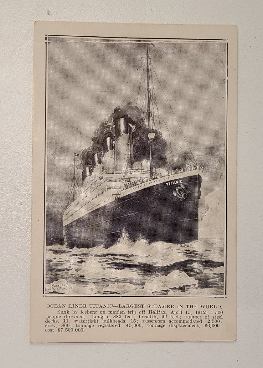 White Star Line R.M.S Titanic Post Sinking Postcard