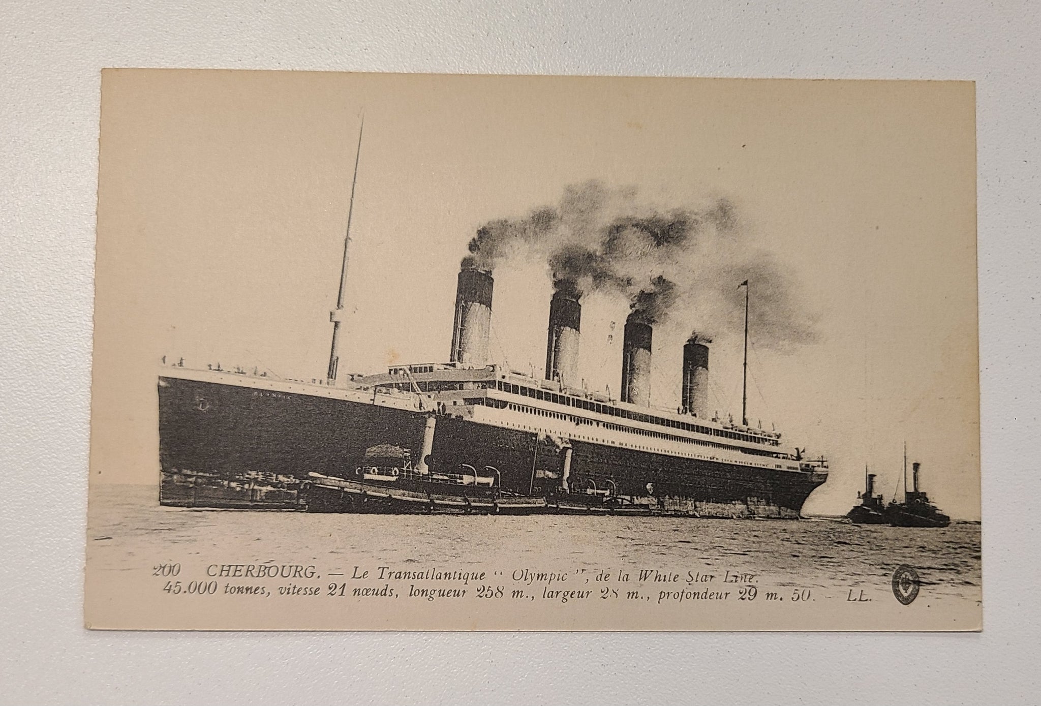 White Star Line R.M.S Olympic French Postcard