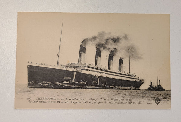 White Star Line R.M.S Olympic French Postcard