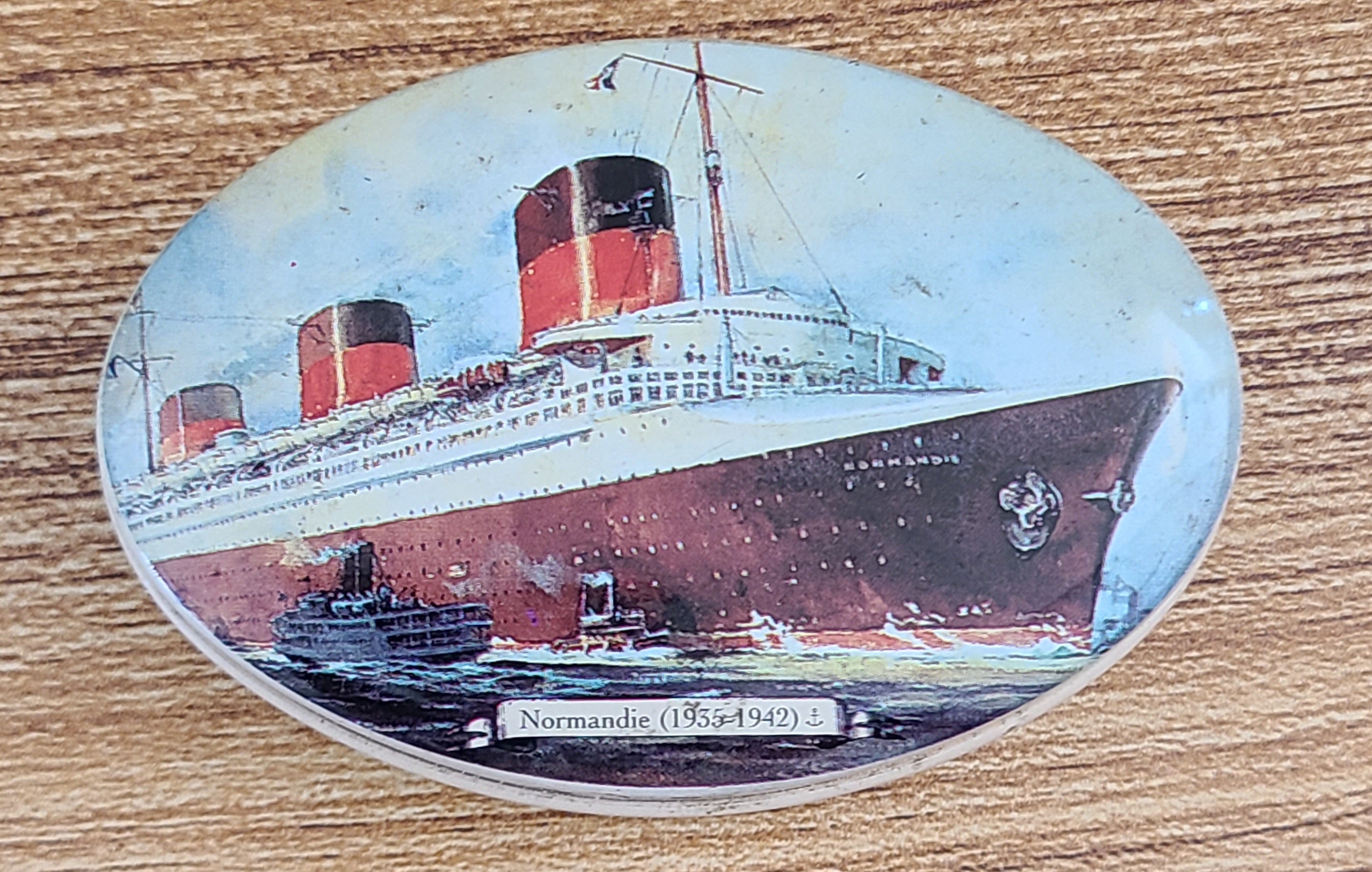 French Line Caramels S.S. Normandie Tin (modern)