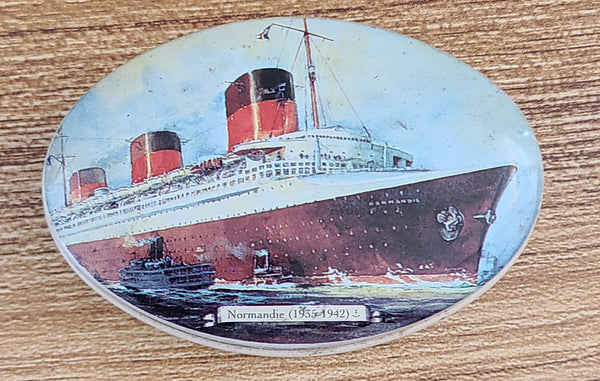 French Line Caramels S.S. Normandie Tin (modern)
