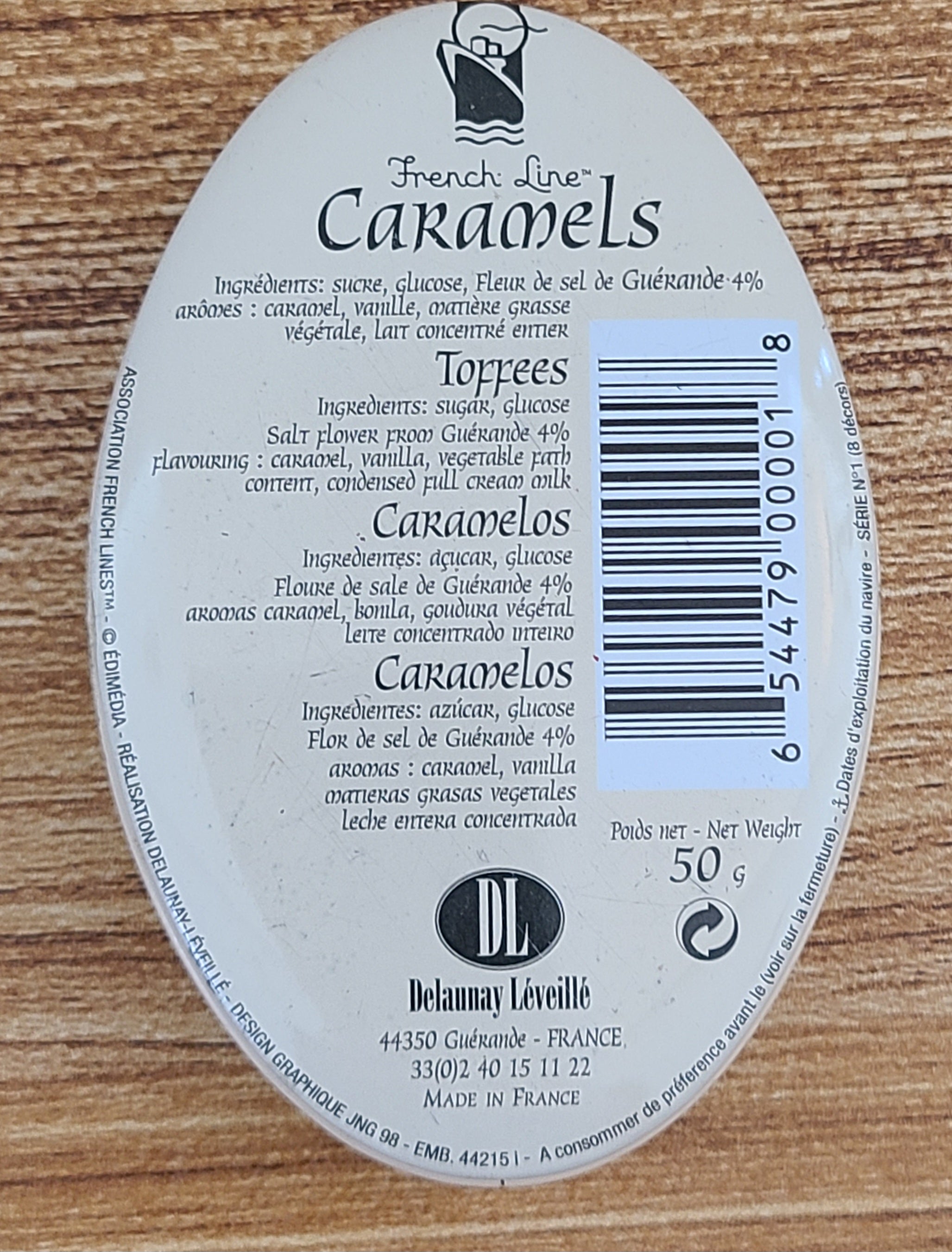 French Line Caramels S.S. Normandie Tin (modern)