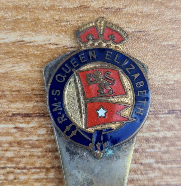Cunard R.M.S. Queen Elizabeth Souvenir Spoon