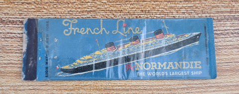 French Line S.S. Normandie Matchbook Cover