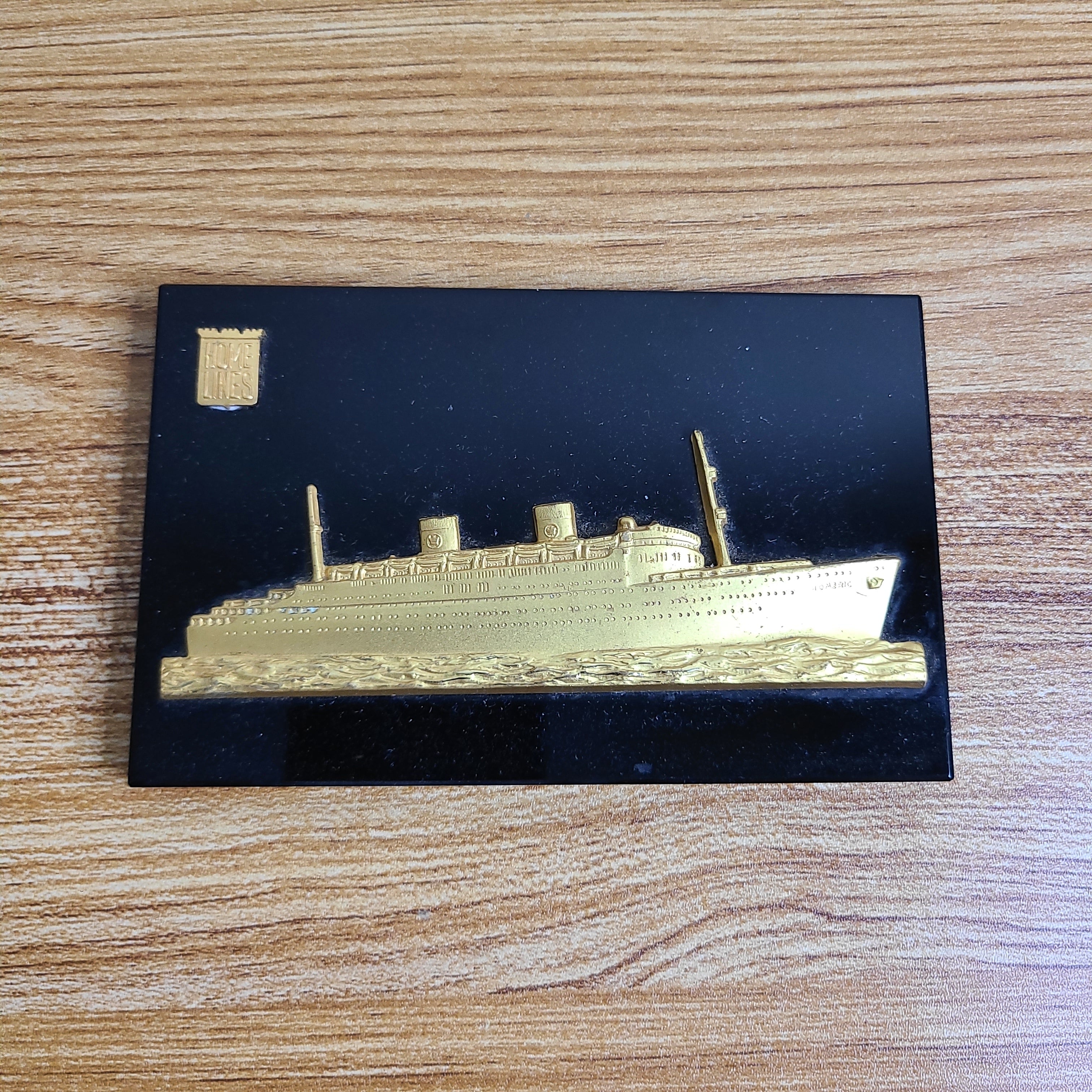 Home Lines S.S. Homeric Paperweight