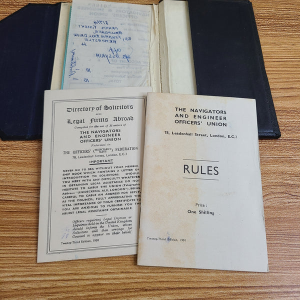 The Navigators & Engineer Officers' Union Membership Book (Attributed)