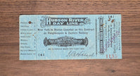 Hudson River Day Line & Eastern Railway New York to Poughkeepsie Ticket