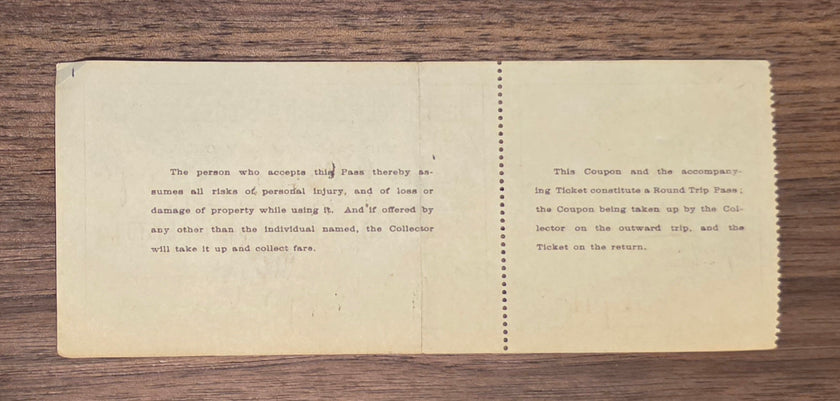 Nantasket Beach Steamboat Company Ticket (1892)