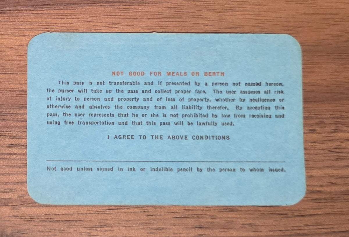 Los Angeles Steamship Company Pass (1927)