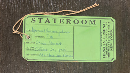 Furness Lines Luggage Tag (1952)