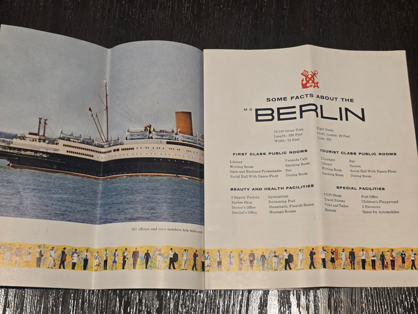 Norddeutscher Lloyd Lines M.S. Berlin Brochure