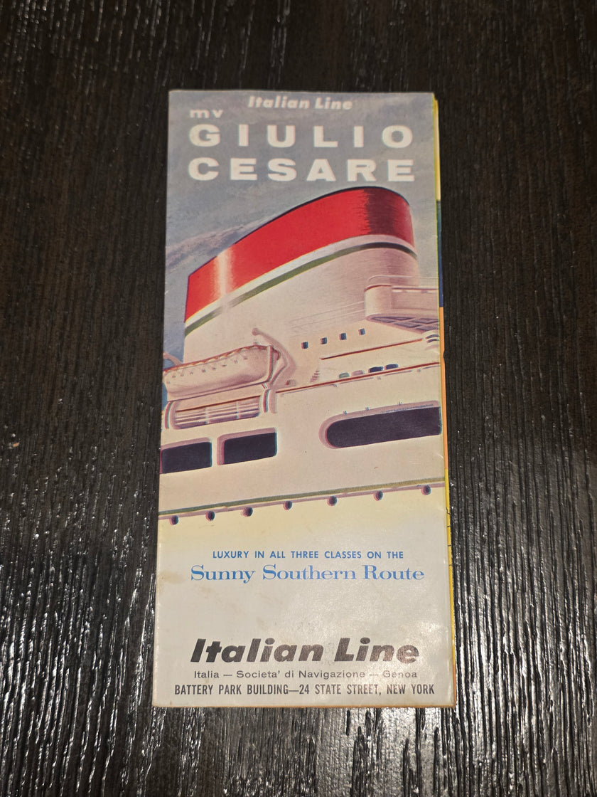 Italian Line M.S. Giulio Cesare Brochure (1957)