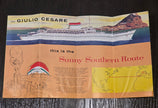 Italian Line M.S. Giulio Cesare Brochure (1957)