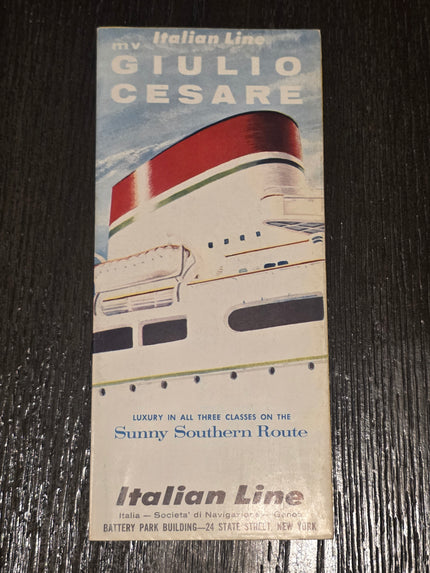 Italian Line M.S. Giulio Cesare Brochure (1957)
