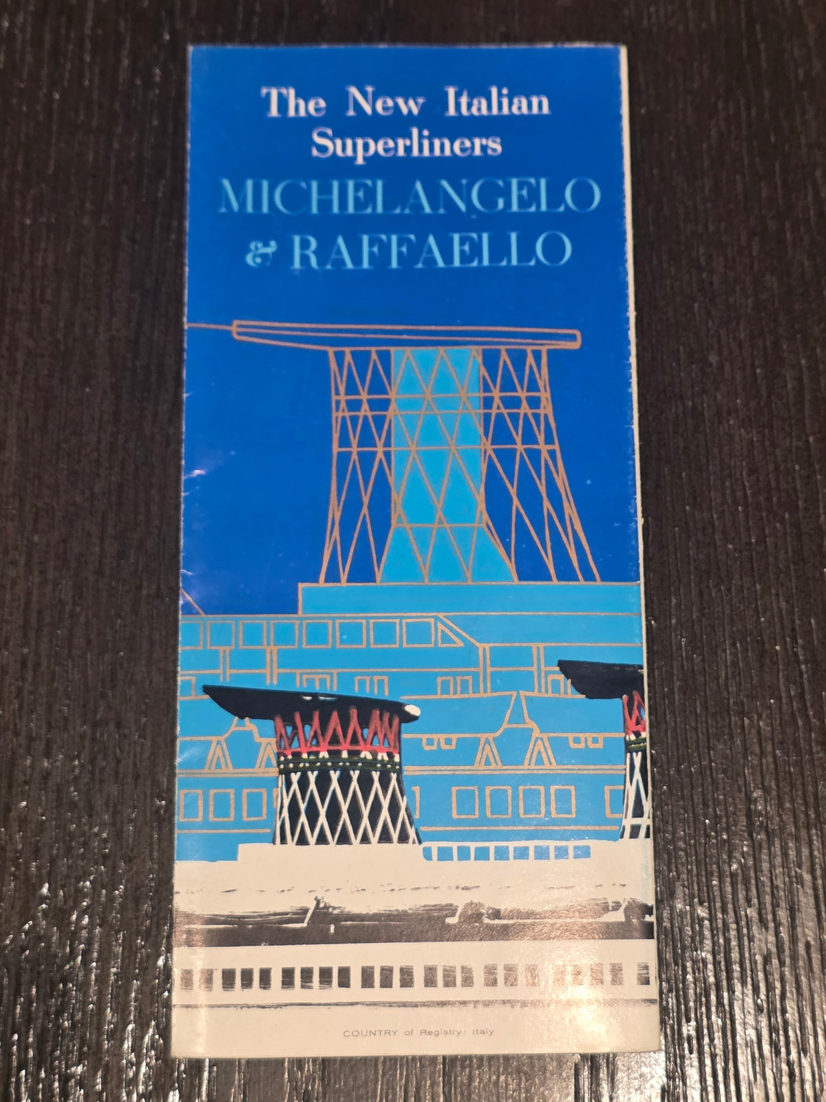 Italian Line T.N. Michelangelo & Raffaello Brochure (1966)