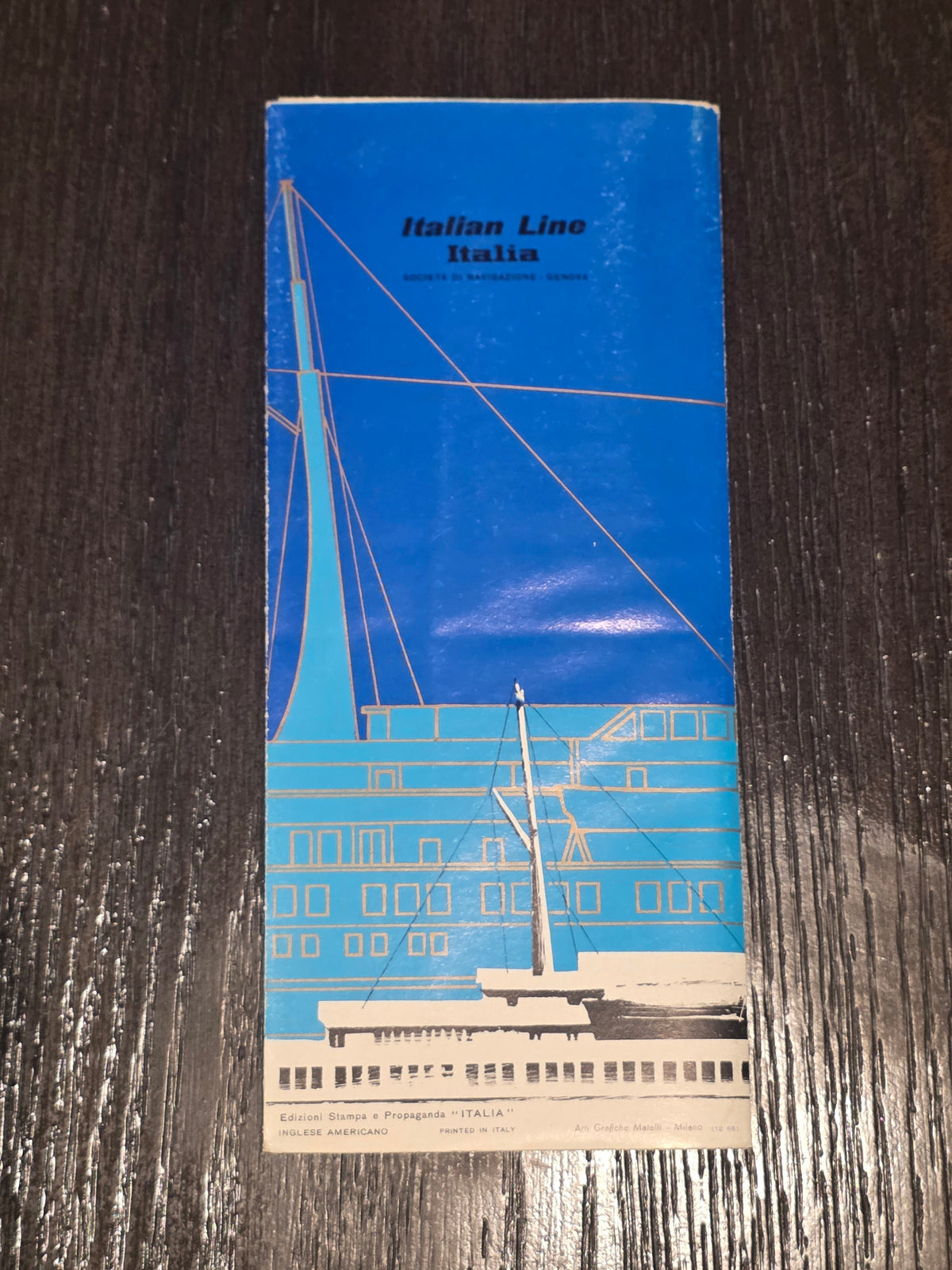 Italian Line T.N. Michelangelo & Raffaello Brochure (1966)