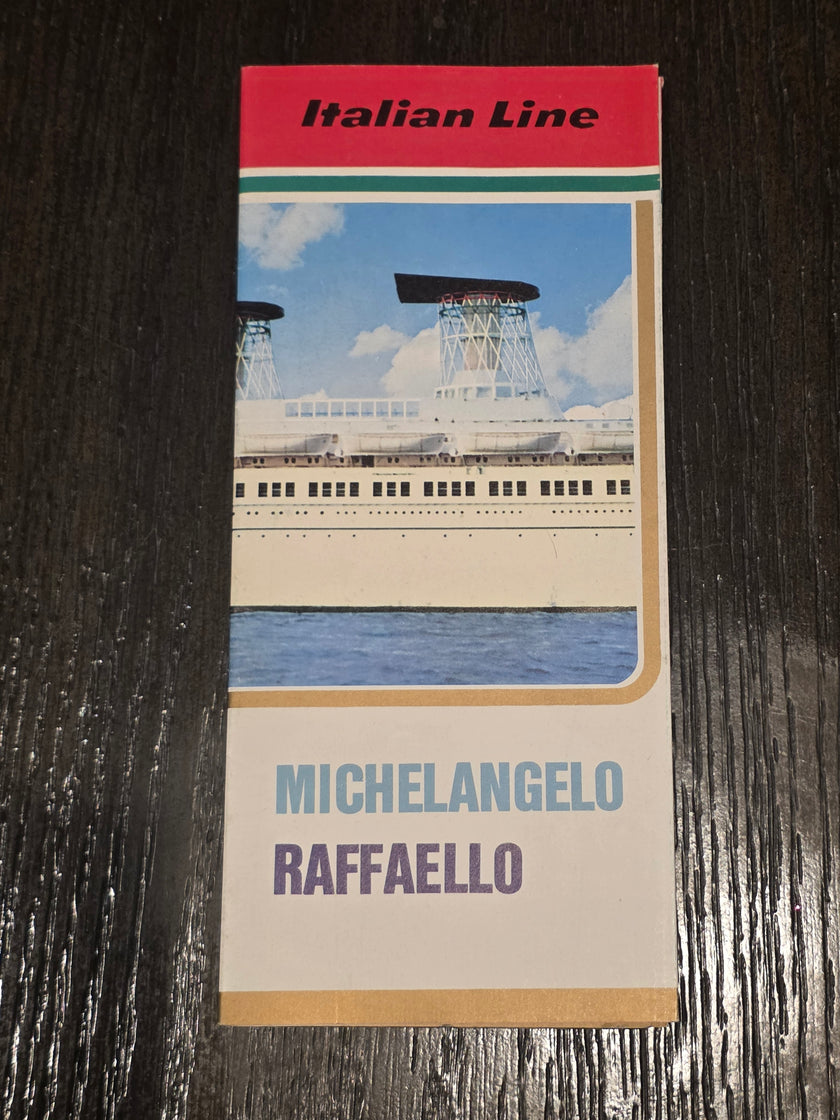 Italian Line T.N. Michelangelo & Raffaello Brochure (1960s)
