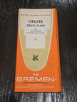 North German Lloyd T.S. Bremen Cruise Deck Plan (1960)