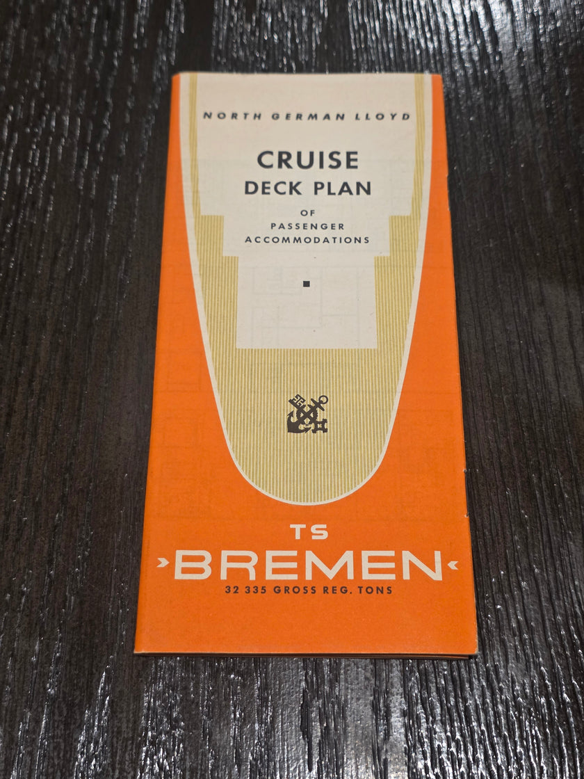 North German Lloyd T.S. Bremen Cruise Deck Plan (1960)