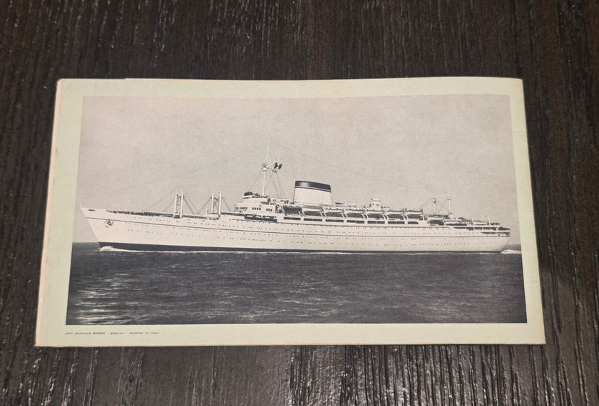 Italian Line M.V. Augustus Deck Plan (1956)