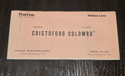 Italian Line M.V. Cristoforo Colombo Deck Plan (1967)
