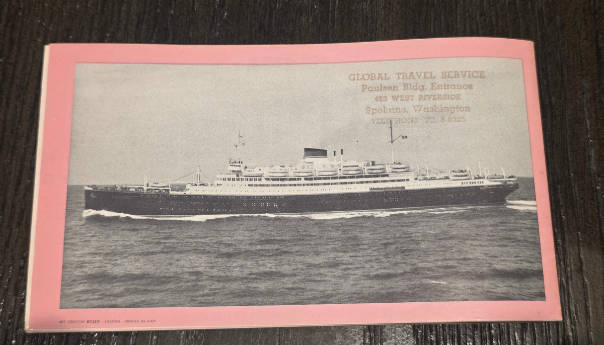 Italian Line M.V. Saturnia Deck Plan (1955)