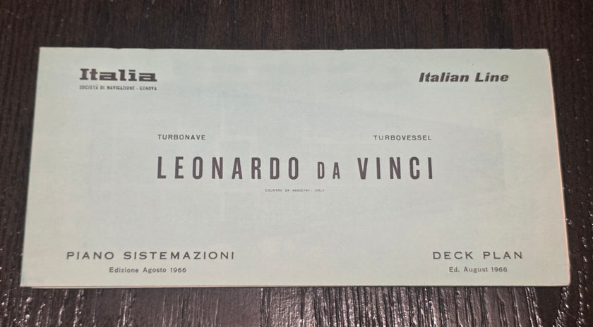 Italian Line M.V. Leonardo Da Vinci Deck Plan (1966)