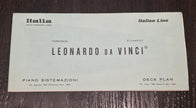 Italian Line M.V. Leonardo Da Vinci Deck Plan (1967)